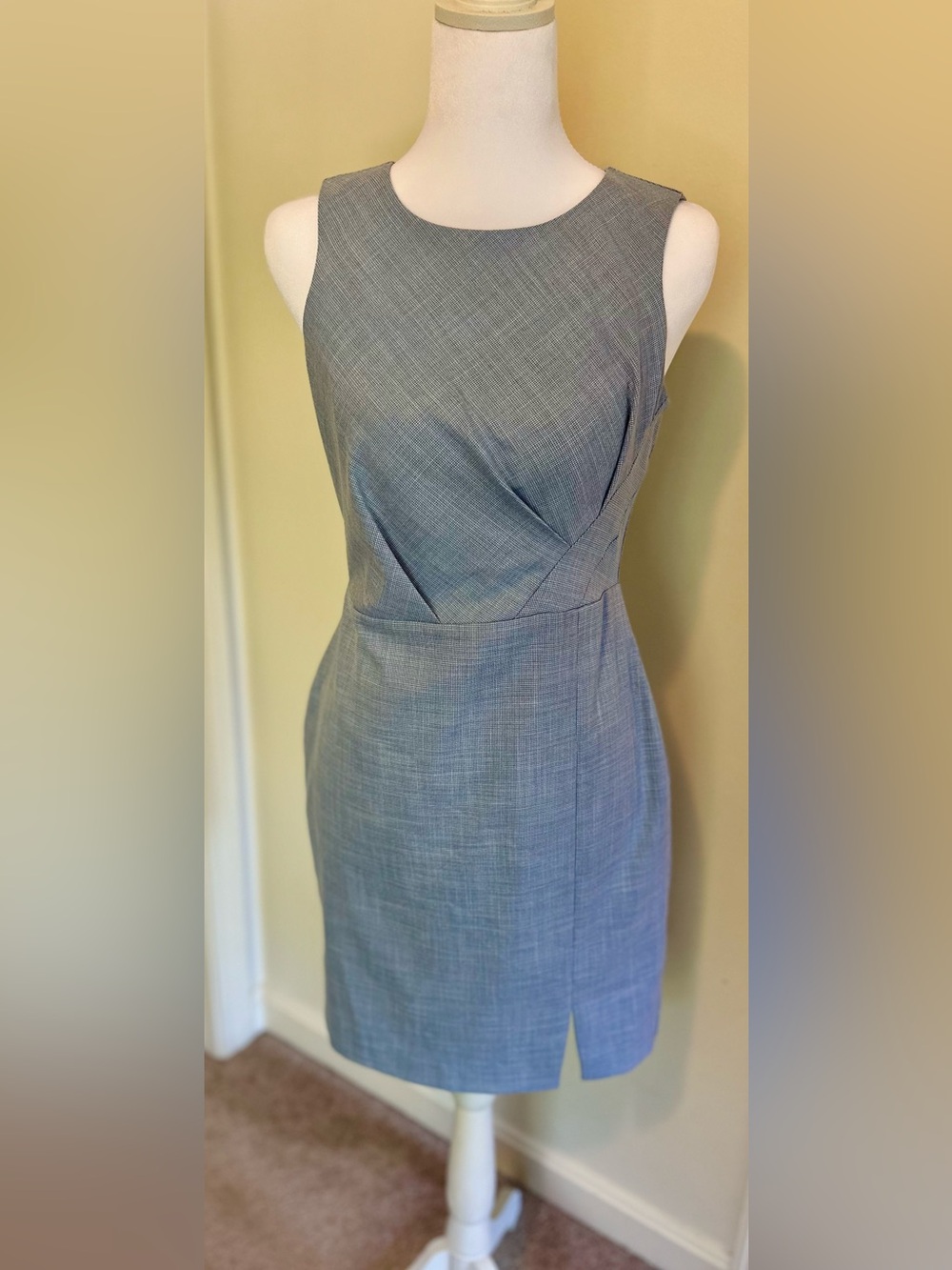 Banana Republic Blue Cross-Front Sheath Dress Petite 2P NWT Workwear